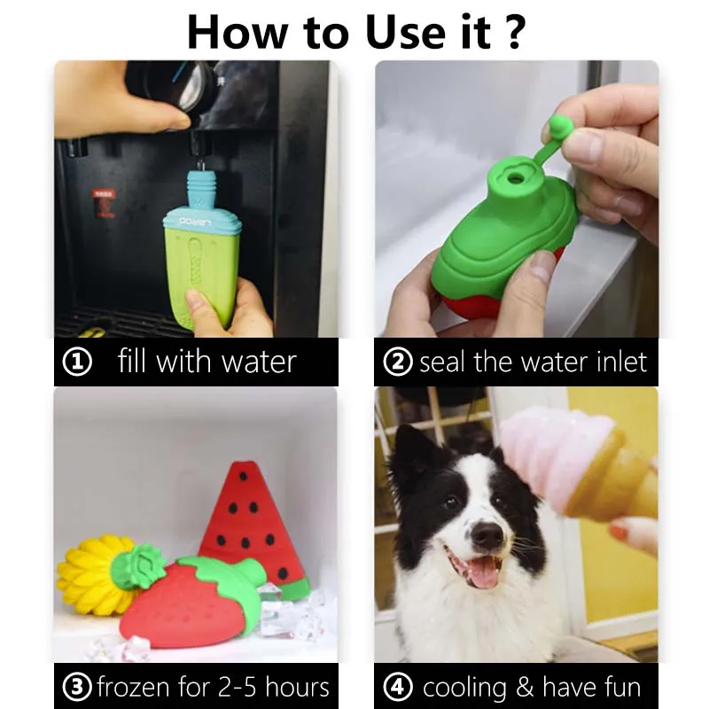 Dogs Toys for Summer Cooling Frozen Dog Toys Full with Water