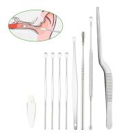 9 Pcs/Set Ear Cleaner Kit Ear Wax Remover Cleaning Ear Pick Earpick Spoon Care Ear Clean Tool For Baby Adults Ear Care Protable