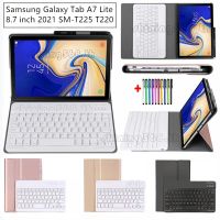 For Samsung Galaxy Tab A7 Lite 8.7 2021 SM-T225 T220 Keyboard+Case High Quality with Stand Flip Leather Tablet Cover