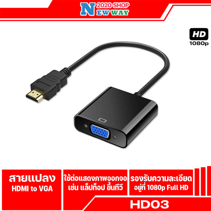 HDMI to VGA Converter Adapter 1080P For Laptop Projector Compute