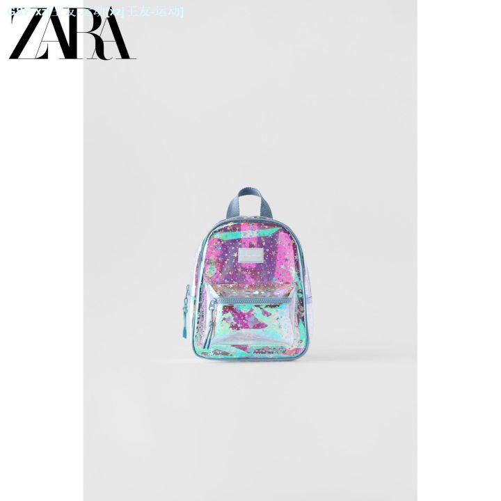 zaraอาร์คันซอกระเป๋าพลาสติกสำหรับเด็กผู้หญิง-กระเป๋ากระเป๋าสะพายขนาดเล็กไฟสายรุ้ง1135230-400