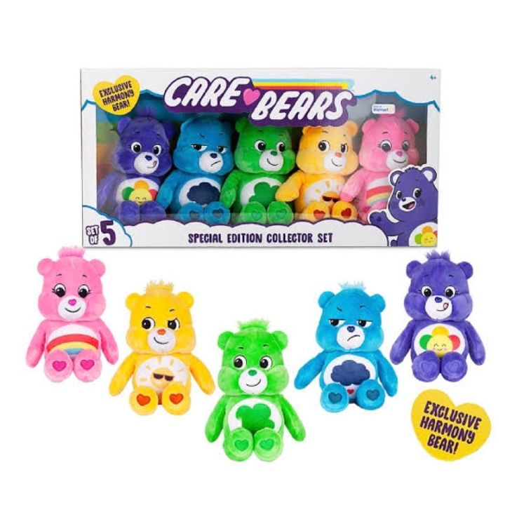 ตุ๊กตาหมีแคแบร์-รุ่นใหม่ล่าสุด-380-new-care-bears-9-bean-plush-special-collector-set