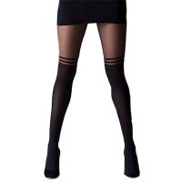 【CW】 Sheer Mock Suspender Tights Pantyhose Stockings Over The Knee