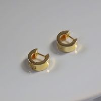 Gold bold earrings ต่างหูห่วงสีทอง