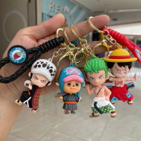 อะนิเมะ One P Iece การ์ตูนพวงกุญแจลูฟี่ Roronoa Zoro C HOPPER Usopp Kawaii ตุ๊กตารถพวงกุญแจกระเป๋า Pendcat อุปกรณ์เสริมเด็กของขวัญ