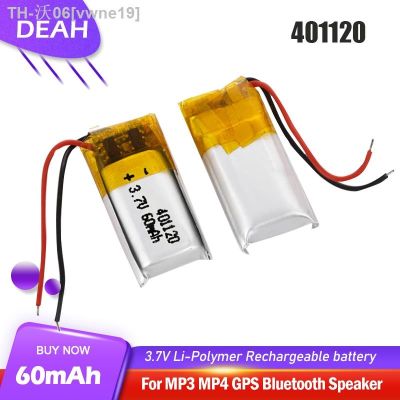 3.7V 60mAh 401120 Rechargeable Lithium Polymer Battery For MP3 MP4 GPS Toy Bluetooth Earphone Selfie Stick Smart Watch 401119 [ Hot sell ] vwne19