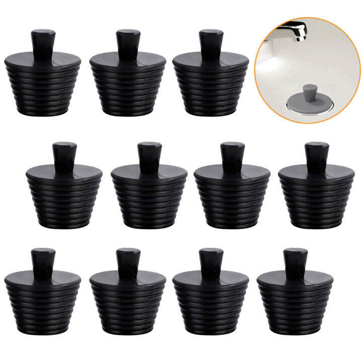 IUYJN Silicone 2/4/6 Pack Bathroom Laundry Floor Drain Plug Black Bath