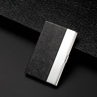 Stainless steel business card holder male creative personality lettering ms card case with convenient type metal card holder --A0509