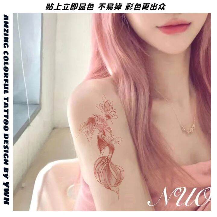 color-tattoo-stickers-waterproof-female-long-lasting-mermaid-princess-flower-arm-tattoo-stickers-high-quality-tattoos-cover-scars