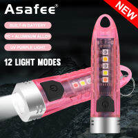 Asafee 400LM V1 PINK Ultra-bright Mini flashlight XPG2  Four-light source built-in battery TYPE-C charging multi-gear switch IPX6 waterproof