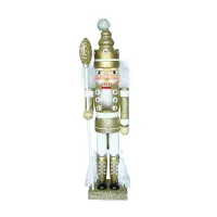 Wooden Nutcracker Ornaments Wood Figurine Puppet Toys Decor