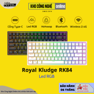 Bàn phím cơ Royal Kludge RK84 có 3 chế độ kết nối  Bluetooth 5.0, Wireless thumbnail