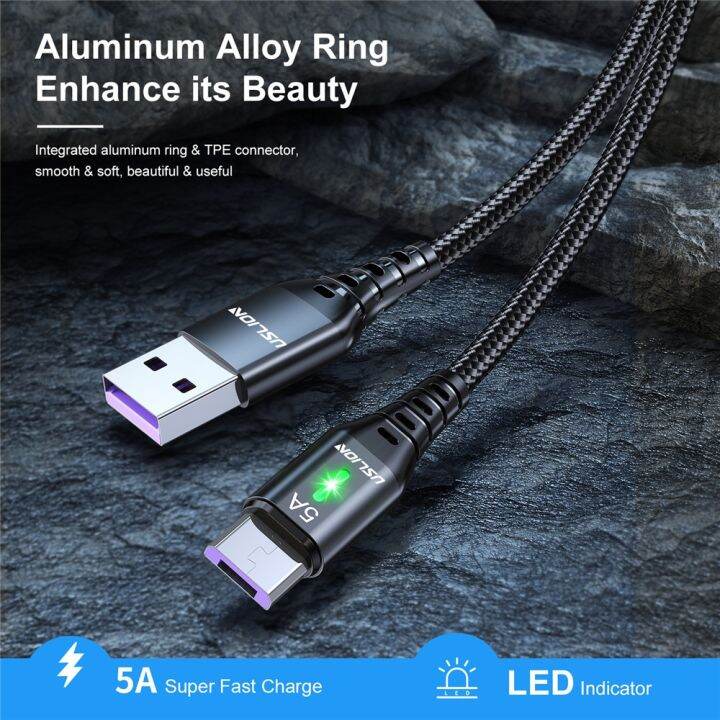 สายสายชาร์จ-usb-chaunceybi-5a-สำหรับเครื่องชาร์จไฟข้อมูล