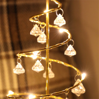 Christmas Living Room Decoration Crystal Xmas Tree Night Light Fairy Lights Christmas Festoon Led Light Wedding Holiday Lighting