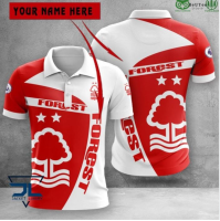 POLO SHIRT -  2023 Nottingham Forest F.c Premier League 2022 3d Polo