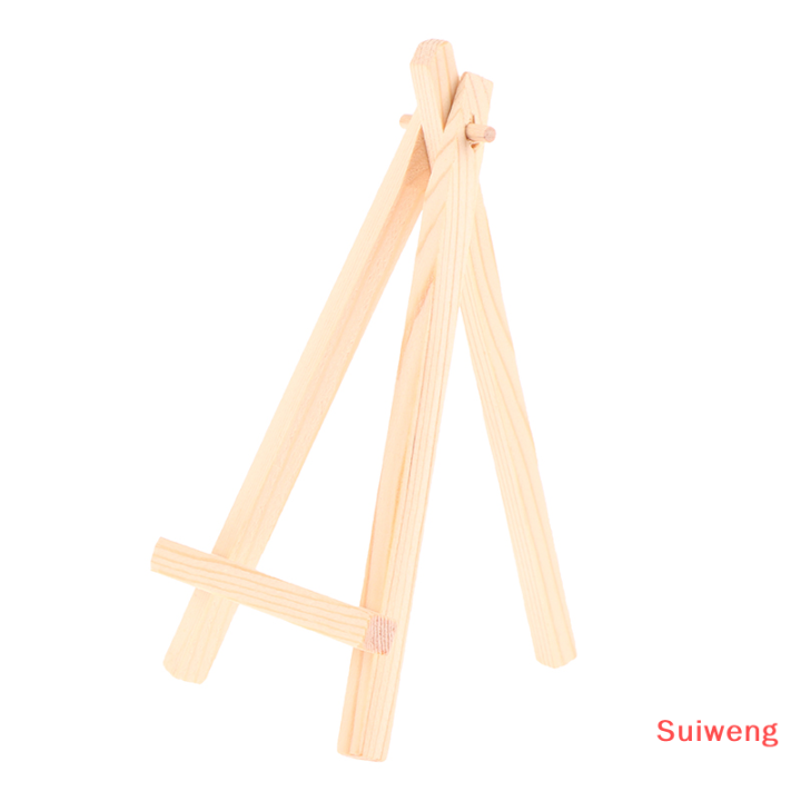 Suiweng 9x16cm Mini Wood Artist Tripod Painting Easel For Photo Painting  Postcard Display Holder Frame Cute Desk Decor