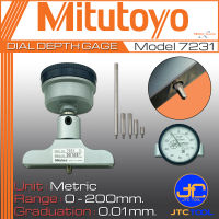 Mitutoyo ไดอัลเกจวัดลึก ขนาด 0-200มิล ฐานกว้าง 63.5 มิล รุ่น 7231 - Dial Depth Gage Range 0-200 mm. Base Wide 63.5mm. No.7231