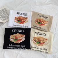 เสื้อยืดโอเวอร์ไซด์ ผ้าคอตตอน งานสกรีน sandwich