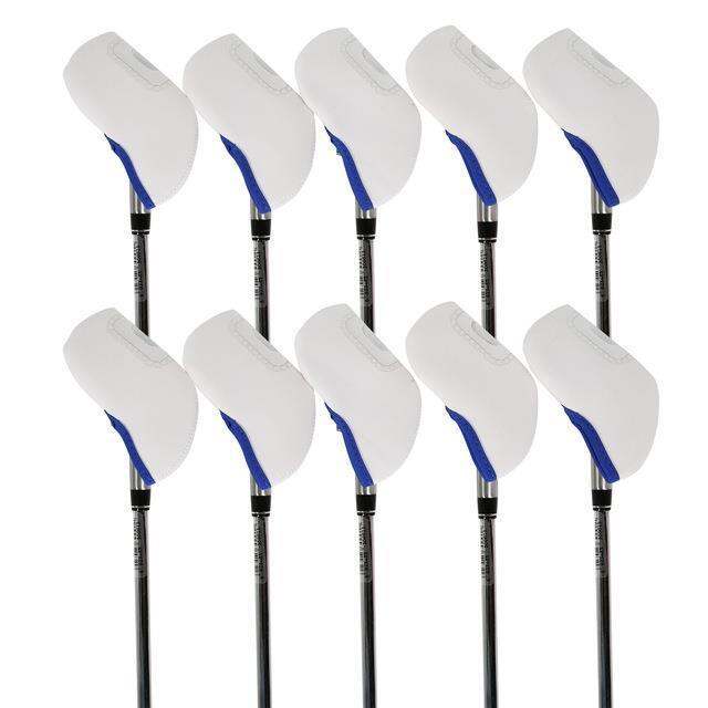 10-pcs-golf-club-iron-head-protector-golf-iron-head-covers-set-iron-putter-protective-club-cover-อุปกรณ์กอล์ฟ-14-สี