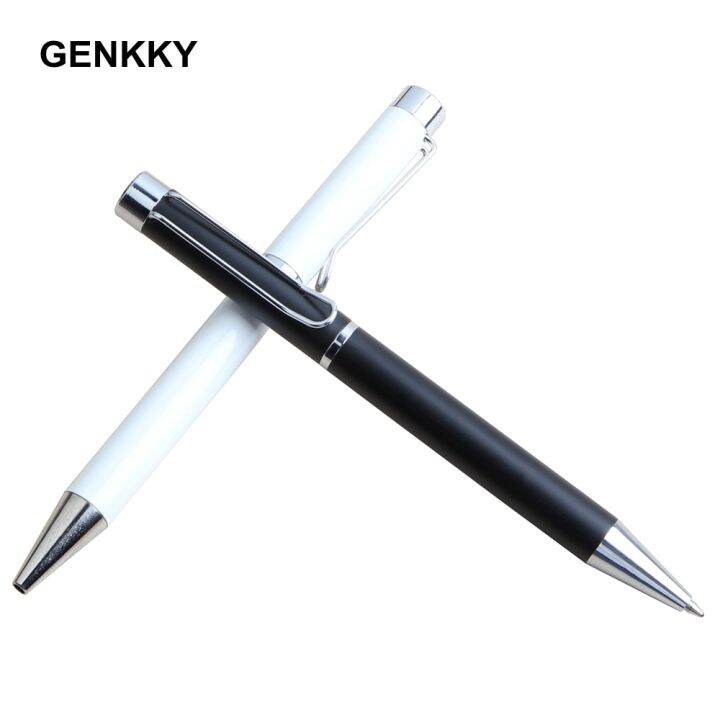 genkky-metal-pen-in-ballpoint-pen-0-7mm-blue-black-refills-ball-promotion-gift-luxury-pen-for-school-office-supplies-pens