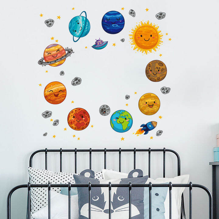 5-sheet-solar-system-wall-sticker-outer-space-planet-kids-room-bedroom-decor-new