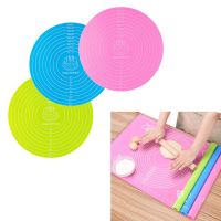 Cake Turntable Mat Silicone Baking Mat Noodle Pad With Size Non-stick Bake Tool Kitchen Gadget Accessories Silicone Kneading Pad Bread  Cake Cookie Ac