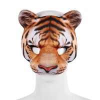 Halloween Tiger Animal Mask Masquerade Party Cosplay Costume Accessories Props Unisex Animals Half Face Masks