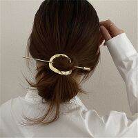 【YF】♕✙✎  Gold Color Metal Hair Clip Round Hollow Sticks Ponytail Styling Hairpin