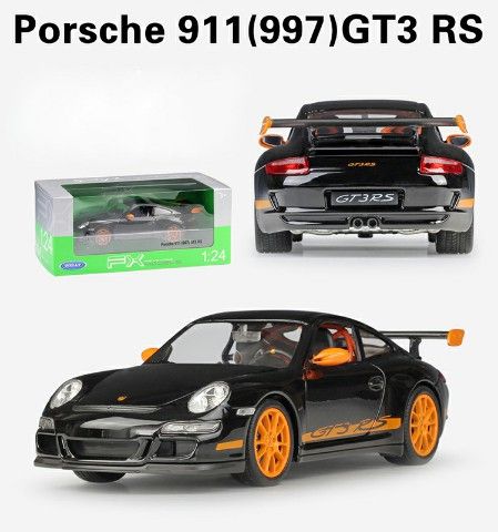 โมเดลรถแข่ง-welly-no-29370-porsche-911-997-gt3-rs-อัตราส่วน-1-24-จำลองรถมจริง-โลหะผสมโลหะ-ของเล่นรถสำหรับเด็ก