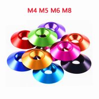 5pcs M4 M5 M6 M8 Aluminum Colourful Countersunk Umbrella Flat Head Screw Concave Conical Decorative Groove Washer