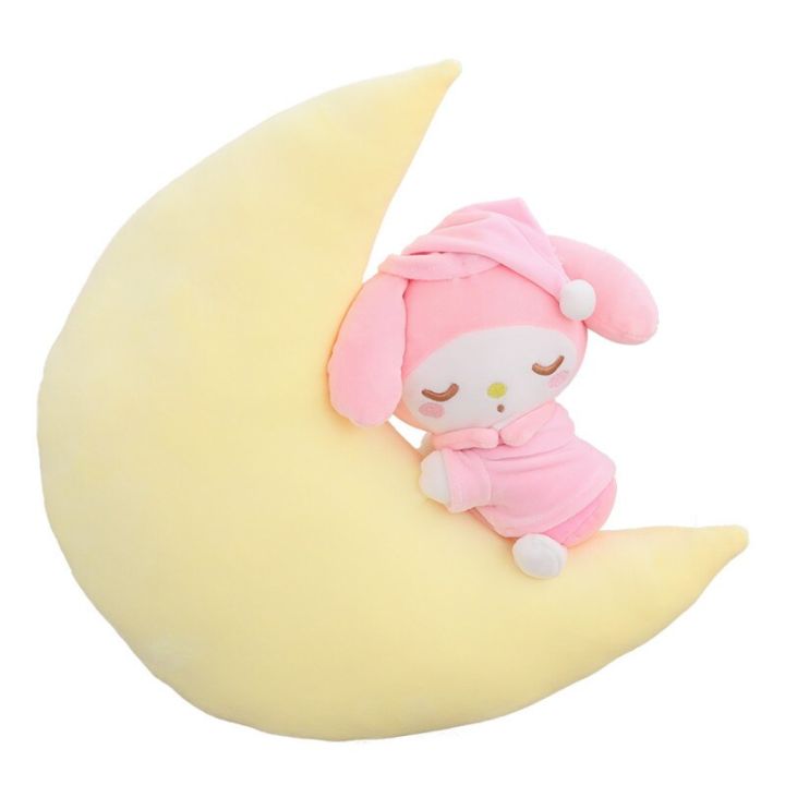 ins-cute-sanrio-cinnamoroll-melody-hello-kitty-plush-pillow-moon-sleeping-toy-big-eared-dog-unicorn-sofa-pillow