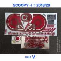 สติ๊กเกอร์ Scoopy LED  สีแดงV ปี 2018 รุ่น 29