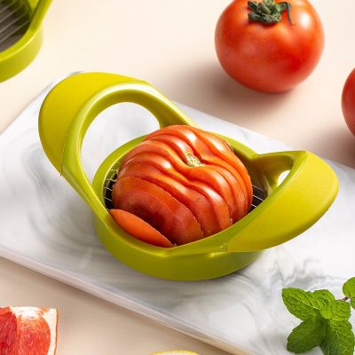 Stainless Steel Tomato Slicer Multifunctional Potato Onion Eggs Vegetable Cutter Cuts Tools Holder Slicers Kitchen Gadgets Graters  Peelers Slicers