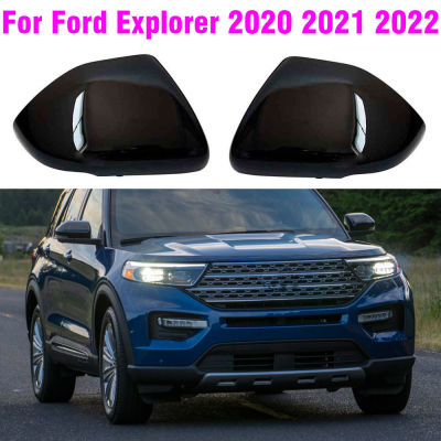 กลอสสีดำสำหรับ Ford Explorer 2020 2021 2022ด้านข้างกระจกมองหลังปกปีกกระจกเชลล์หมวกที่อยู่อาศัยรุ่นยุโรป