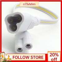 N73VHRHM โคมไฟพลาสติก LED PVC 2ชิ้นสายเชื่อมต่อ3Pin สีขาวหลอด LED ปลั๊กสามรูแบบบูรณาการสายไฟทองแดง T5แบบพกพาสายไฟการต่อสายไฟตัวผู้และผู้หญิงเชื่อมต่อ