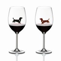 【CW】 Set of 12 Reusable dachshund dog Silicone Wine Glass Markers