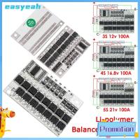 EASYEAH 100A Li-ion lmo BMS PCM 3S/4S/5S สมดุลการชาร์จ 18650 Li-ion เครื่องชาร์จแบตเตอรี่ Balancer แผงวงจรป้องกัน