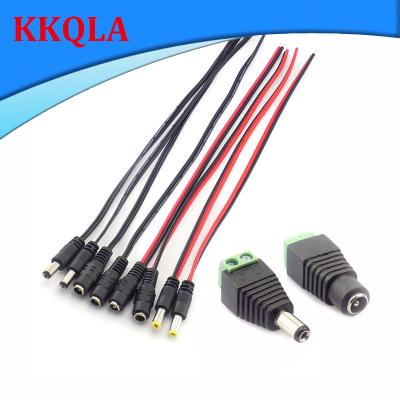 QKKQLA 5.5*2.1mm DC Power Supply Jack Male Female Plug Connector 12V Wire Adapter Cable for CCTV Camera LED Strip Light