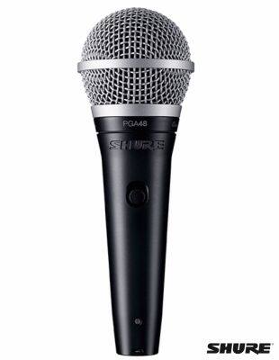 SHURE PGA48 Microphone ไมค์ Vocal ระดับมืออาชีพประสิทธิภาพสูง ชนิด Dynamic ของแท้ 100% + แถมฟรีซองใส่และตัวจับไมค์