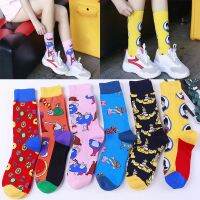 【Sock shop】ยุโรปและอเมริกาถนนน้ำถุงเท้าผู้ชายและผู้หญิงคู่ในถุงเท้ากีฬาหลอด