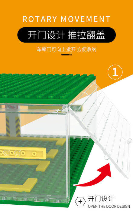 ชั้น3d-ที่จอดรถจำนวนมากที่มีชื่อเสียงรถแสดงโรงรถแสดงที่ชัดเจนกรณีรุ่นสำเร็จรูป-moc-อิฐชุดของเล่นสำหรับเด็ก