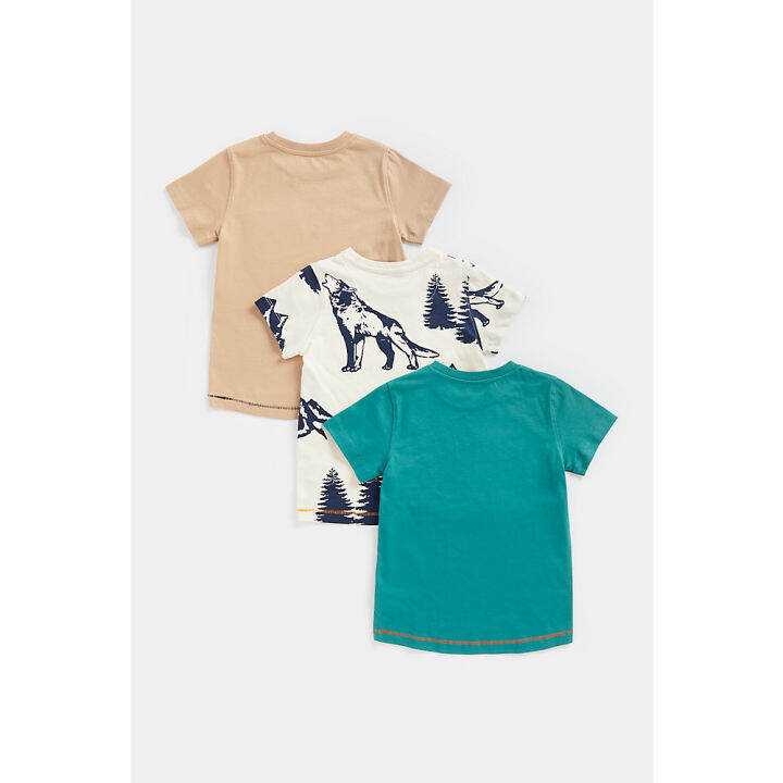 เสื้อยืดเด็กผู้ชาย-mothercare-bear-t-shirts-3-pack-cc884