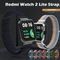 SinHGeY สายไนลอนสำหรับ Redmi Watch 2 Lite,สายรัดข้อมือโลหะไนล่อนแบบหมุนได้