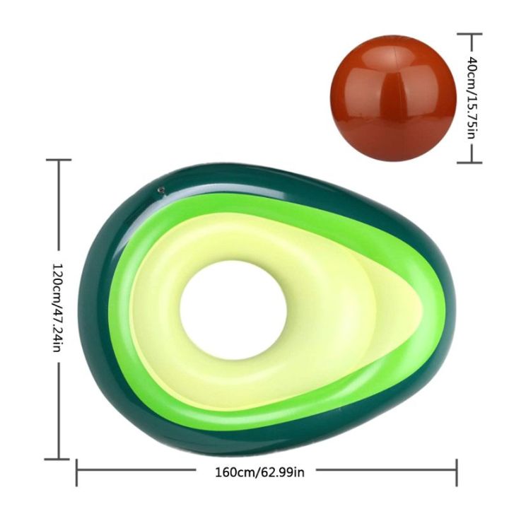 เปลลอยน้ำอโวคาโดห่วงยางของเล่นสระว่ายน้ำวงกลมว่ายน้ำห่วงยาง-boia-piscina