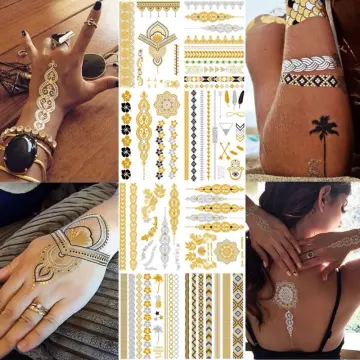 Gold Foiled Festive Tattoos by Favour Lane