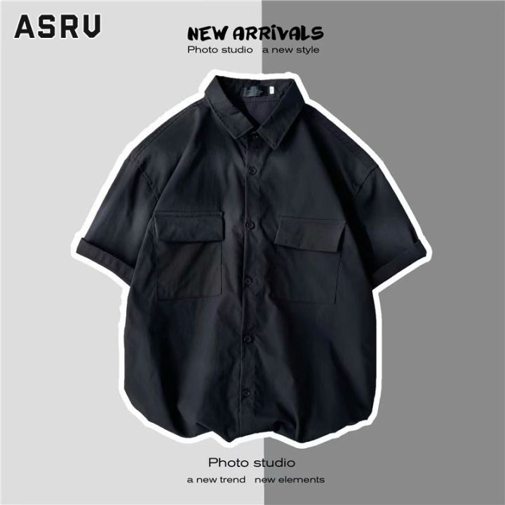 asrv-เสื้อเชิ้ตชาย-เสื้อเชิ้ตผู้ชาย-เสื้อเชิ้ตลำลองชาย-shirts-for-men-เชิ้ตผู้ชาย-เสื้อเชิ้ตแขนสั้นผู้ชาย-เสื้อเชิ้ตคาร์โก้หลวมลำลองฤดูร้อนแฟชั่น