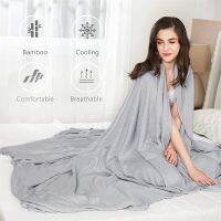 Cooling Blankets ,Queen Size 100 Bamboo Blanket for All-Season, Cooling Blanket Absorbs Body Heat to Keep Cool on Warm Night, Ultra-Cool Lightweight Blanket for Bed