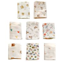 ☋ Baby Muslin-Towel Cotton Swaddle Blanket Thin Crib Quilt High Absorb Bath Towel Air Conditioned Room Breathable Blanket