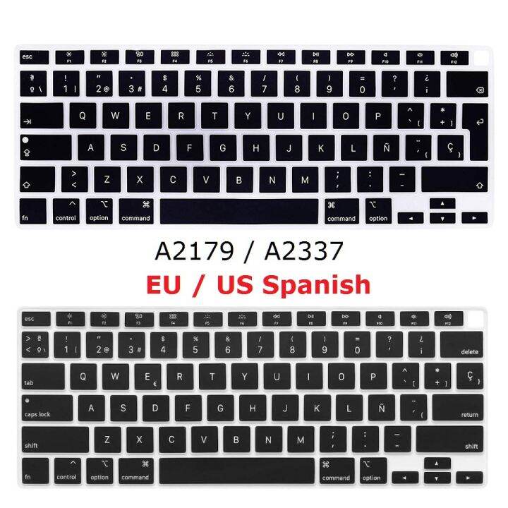 soft-spanish-skin-for-macbook-air-13-2020-a2179-air-13-m1-a2337-us-eu-spanish-silicon-keyboard-cover-laptop-skin