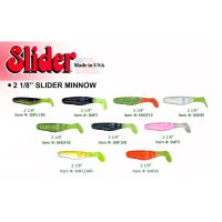 ปลายาง slider Minnow2 สไลเดอร์ 2 นิ้ว Slider Minnow 2 ปลายางบั้ง 1 ซองมี 10 ตัว